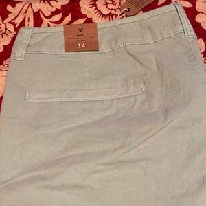 Midi length cotton shorts